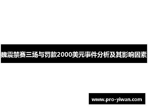 魏震禁赛三场与罚款2000美元事件分析及其影响因素